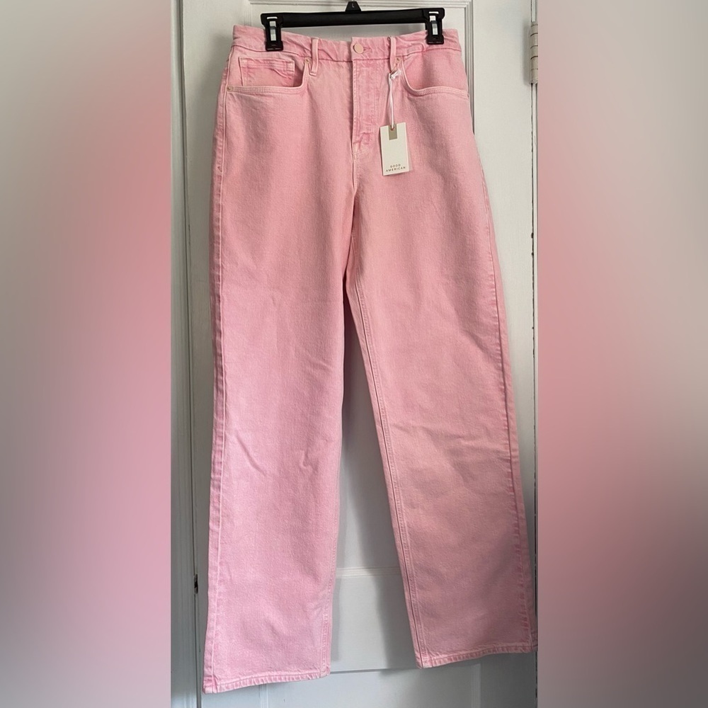 NWT Good American ‘90’s Rose Quartz Relaxed Jeans Sz: 6/28 inseam: 32” - Picture 2 of 11